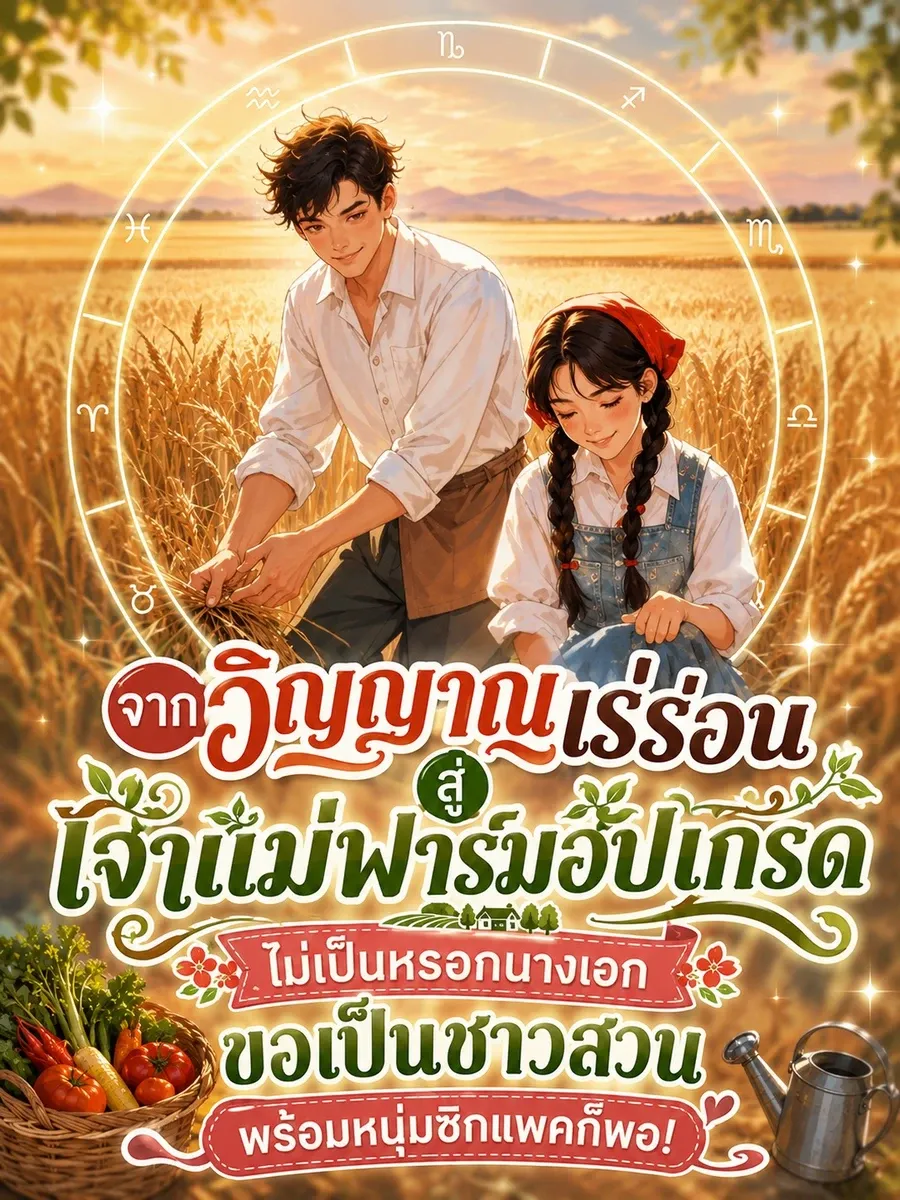 "จากวิญญาณเร่ร่อนสู่เจ้าแม่ฟาร์มอัปเกรด ไม่เป็นหรอกนางเอกขอเป็นชาวสวนพร้อมหนุ่มซิกแพคก็พอ!"