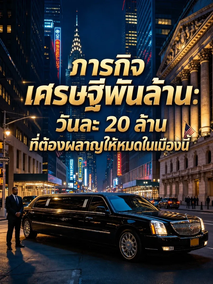 "ภารกิจเศรษฐีพันล้าน: วันละ 20 ล้านที่ต้องผลาญให้หมดในเมืองนี้"