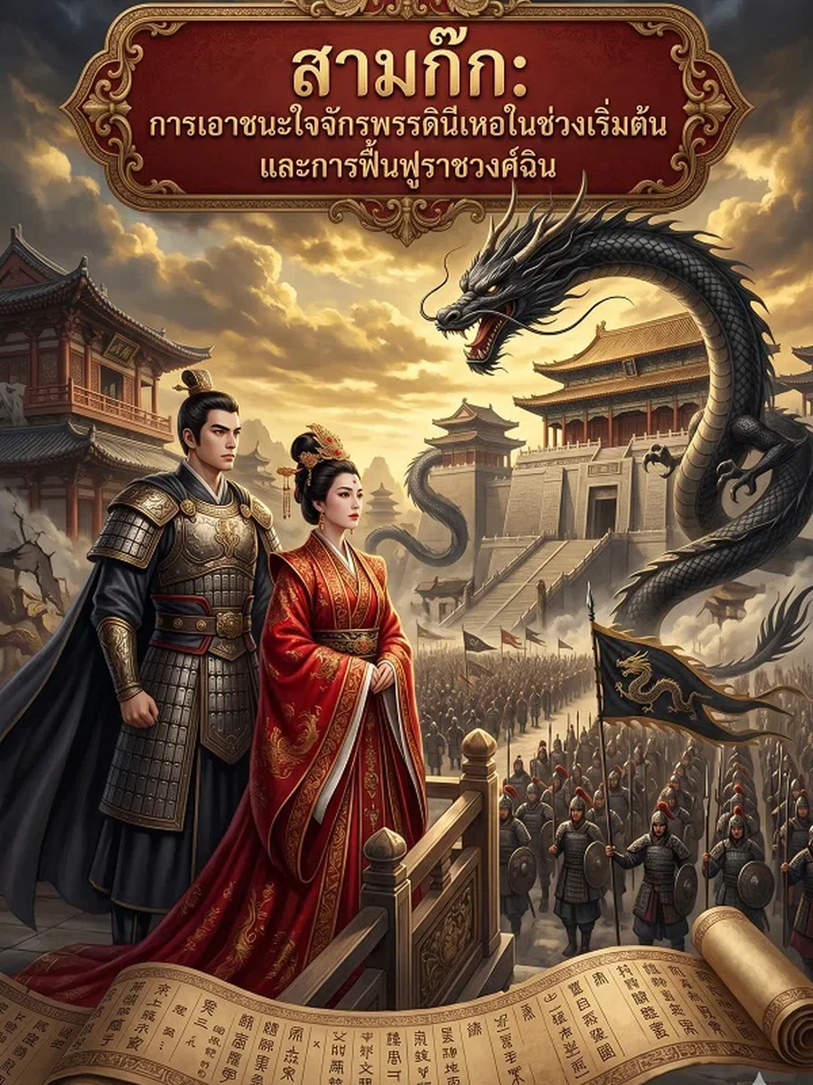 สามก๊ก: การเอาชนะใจจักรพรรดินีเหอในช่วงเริ่มต้น และการฟื้นฟูราชวงศ์ฉิน