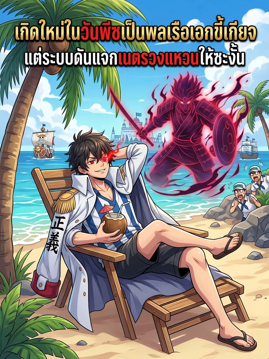 เกิดใหม่ในวันพีซเป็นพลเรือเอกขี้เกียจ แต่ระบบดันแจกเนตรวงแหวนให้ซะงั้น