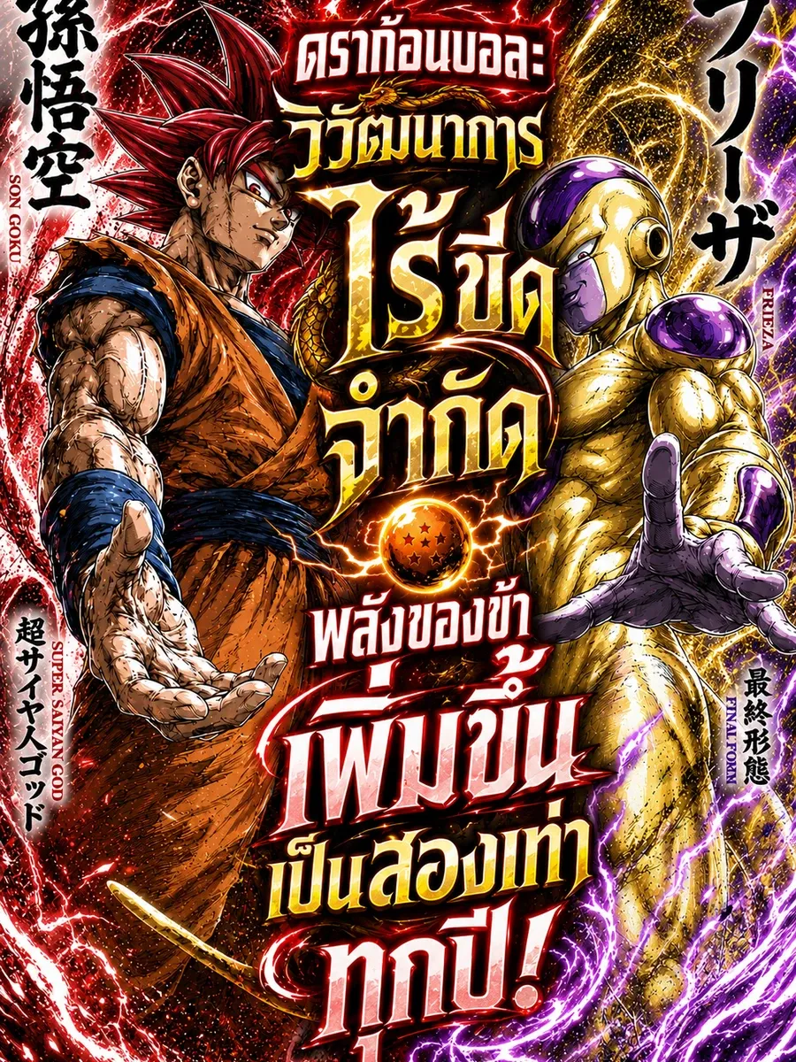 ดราก้อนบอล วิวัฒนาการไร้ขีดจำกัด พลังของข้าเพิ่มขึ้นเป็นสองเท่าทุกปี