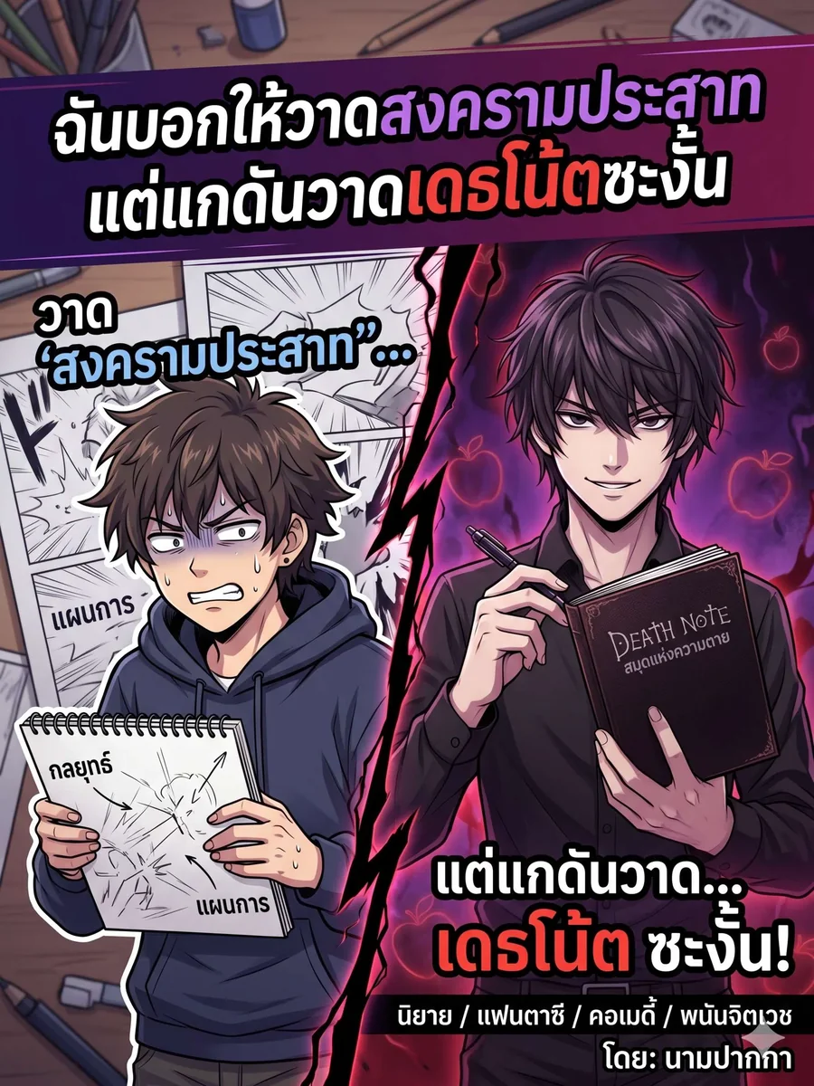 ฉันบอกให้วาดสงครามประสาท แต่แกดันวาดเดธโน้ตซะงั้น