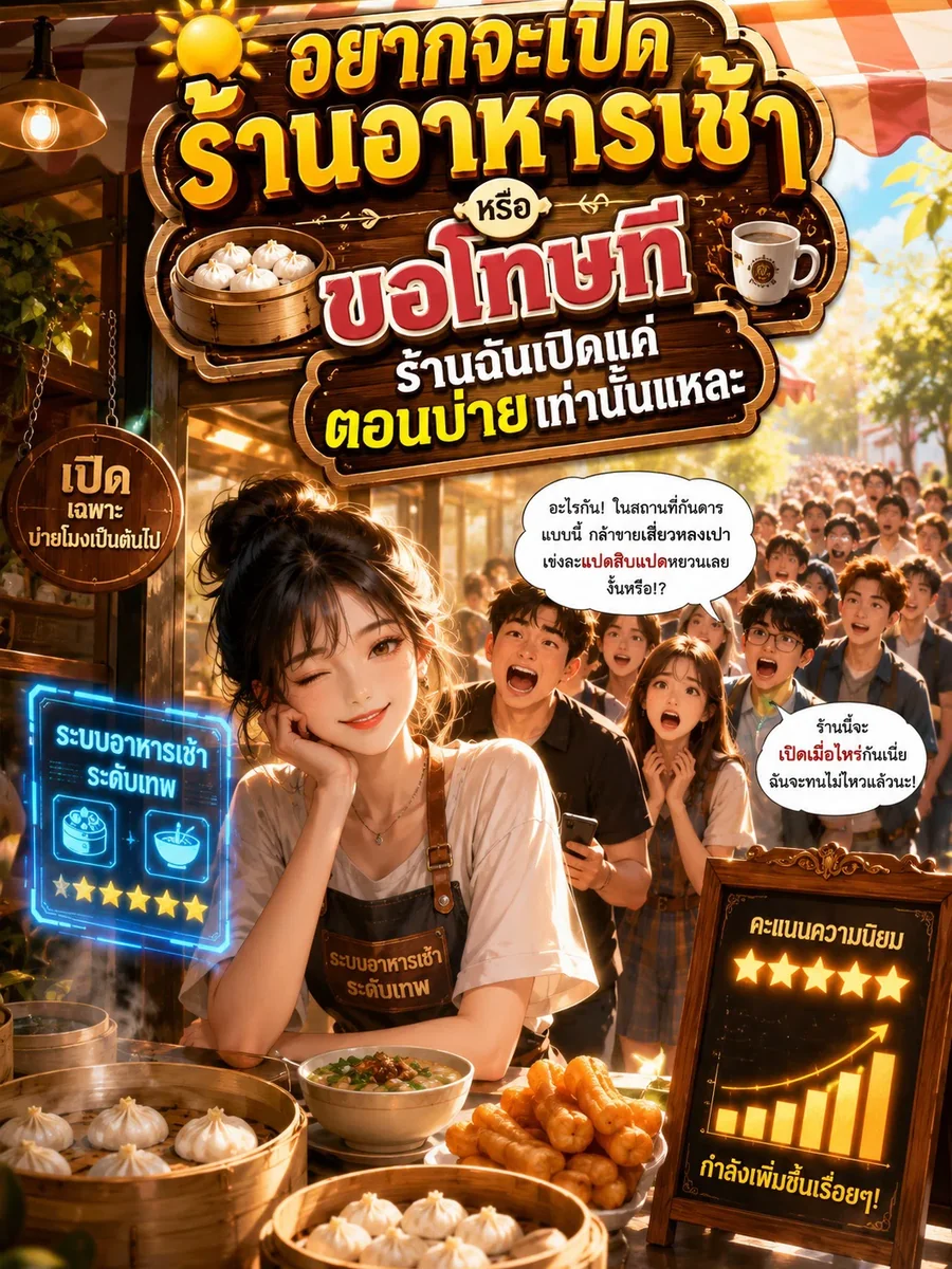 อยากให้เปิดร้านอาหารเช้าหรือ ขอโทษทีร้านฉันเปิดแค่ตอนบ่ายเท่านั้นแหละ