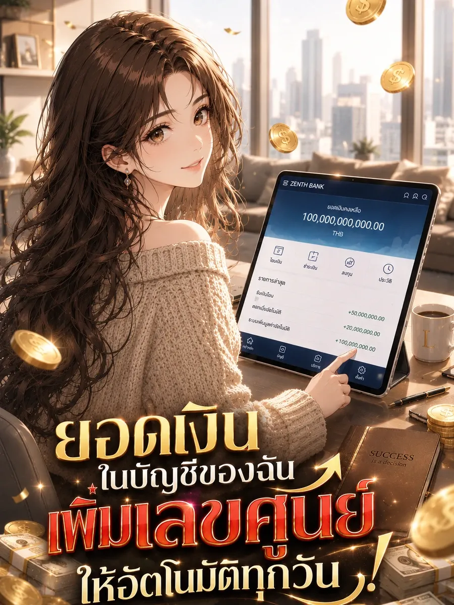 ยอดเงินในบัญชีของฉัน เพิ่มเลขศูนย์ให้อัตโนมัติทุกวัน!