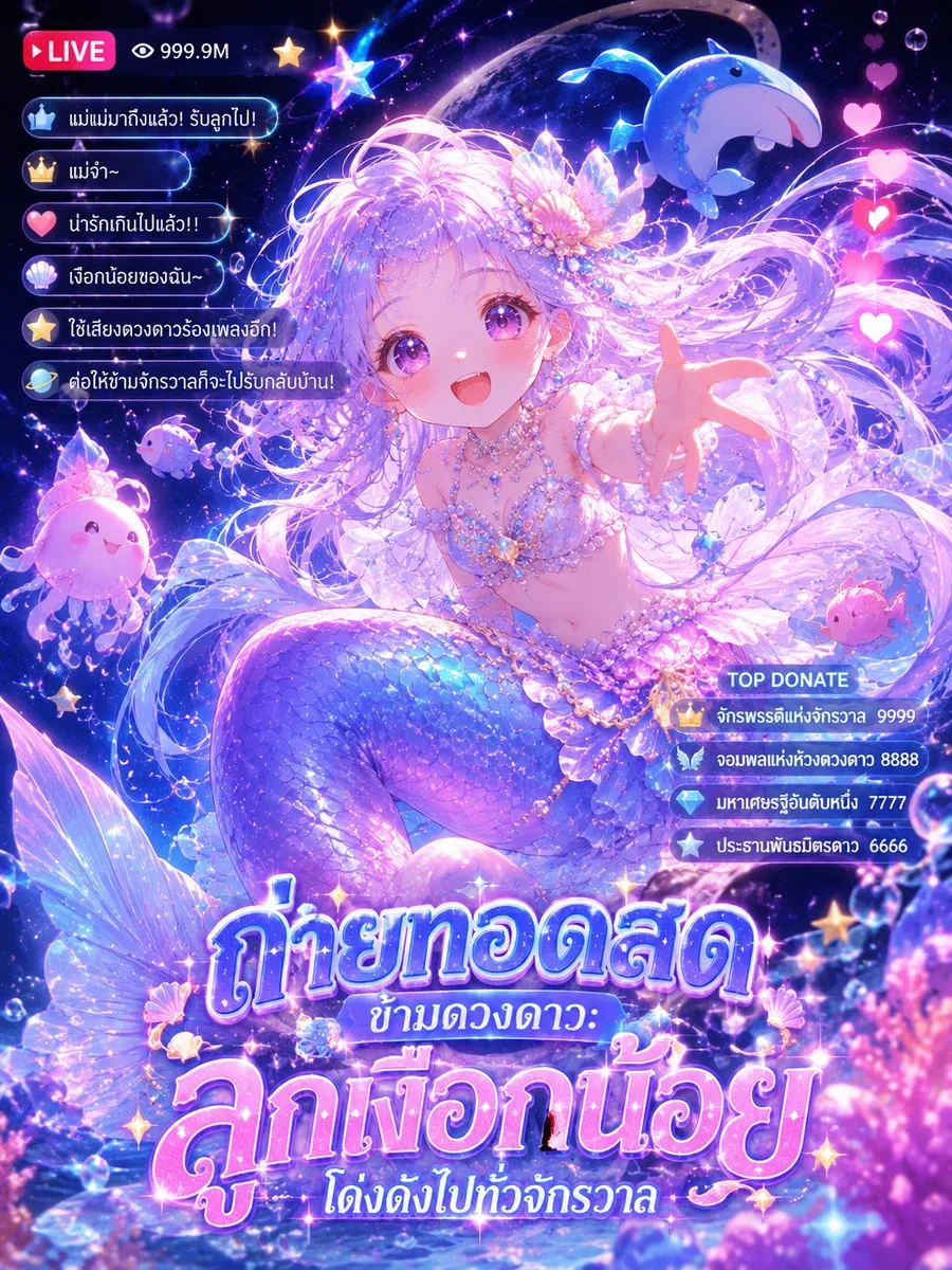 ถ่ายทอดสดข้ามดวงดาว: ลูกเงือกน้อยโด่งดังไปทั่วจักรวาล