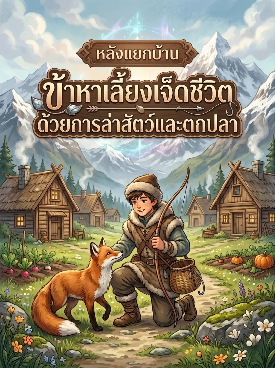หลังแยกบ้าน ข้าหาเลี้ยงเจ็ดชีวิตด้วยการล่าสัตว์และตกปลา