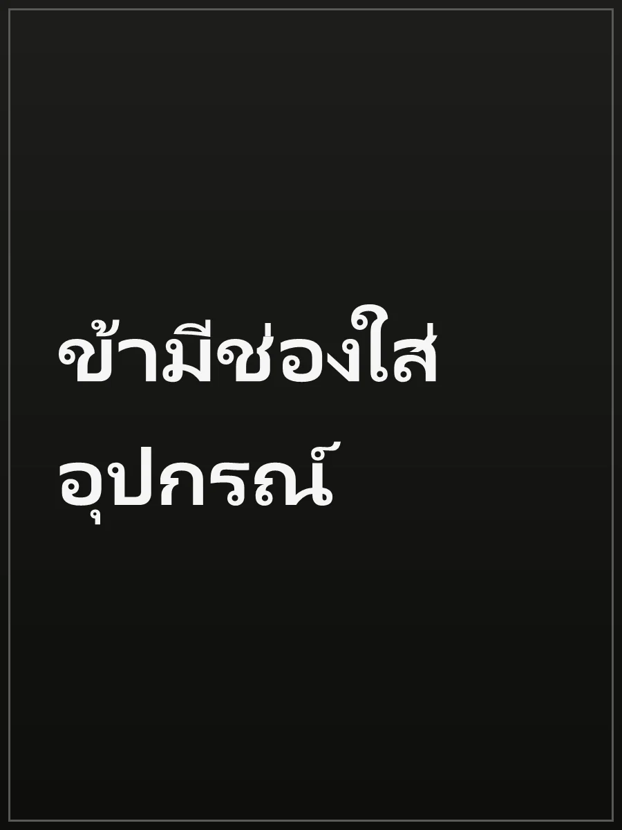 ข้ามีช่องใส่อุปกรณ์