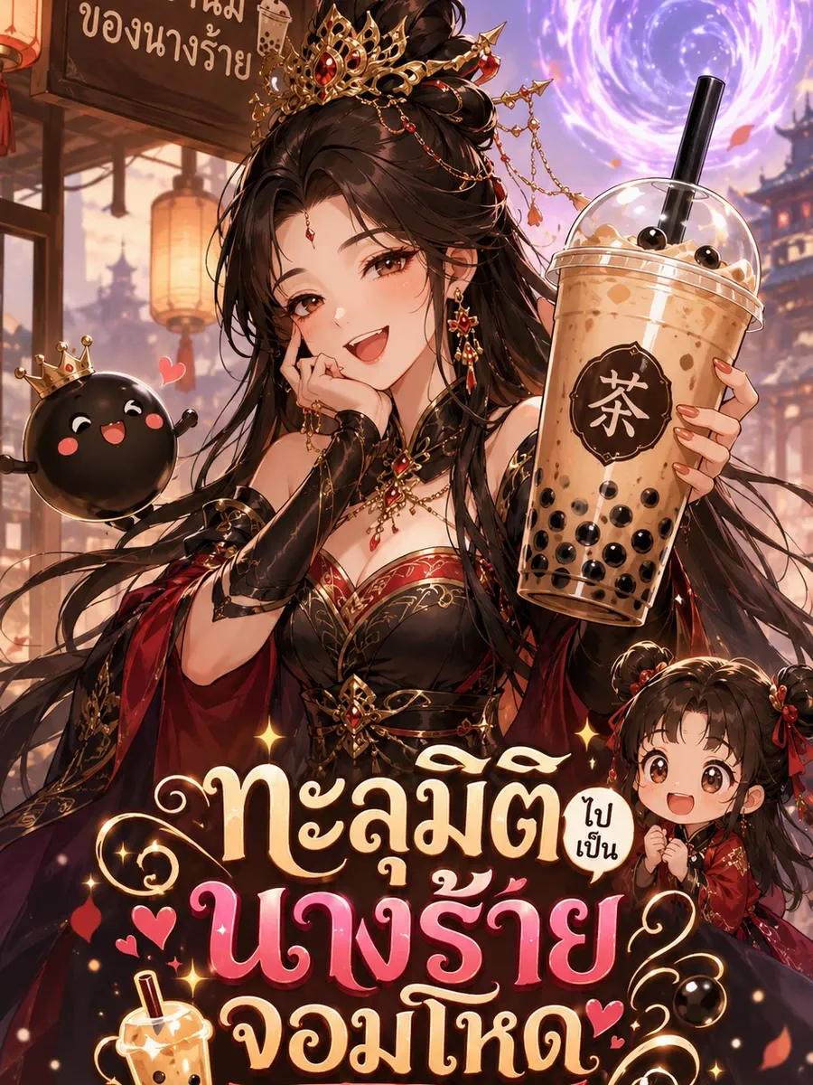 ทะลุมิติไปเป็นนางร้ายจอมโหด แล้วเปิดร้านชานมไข่มุก