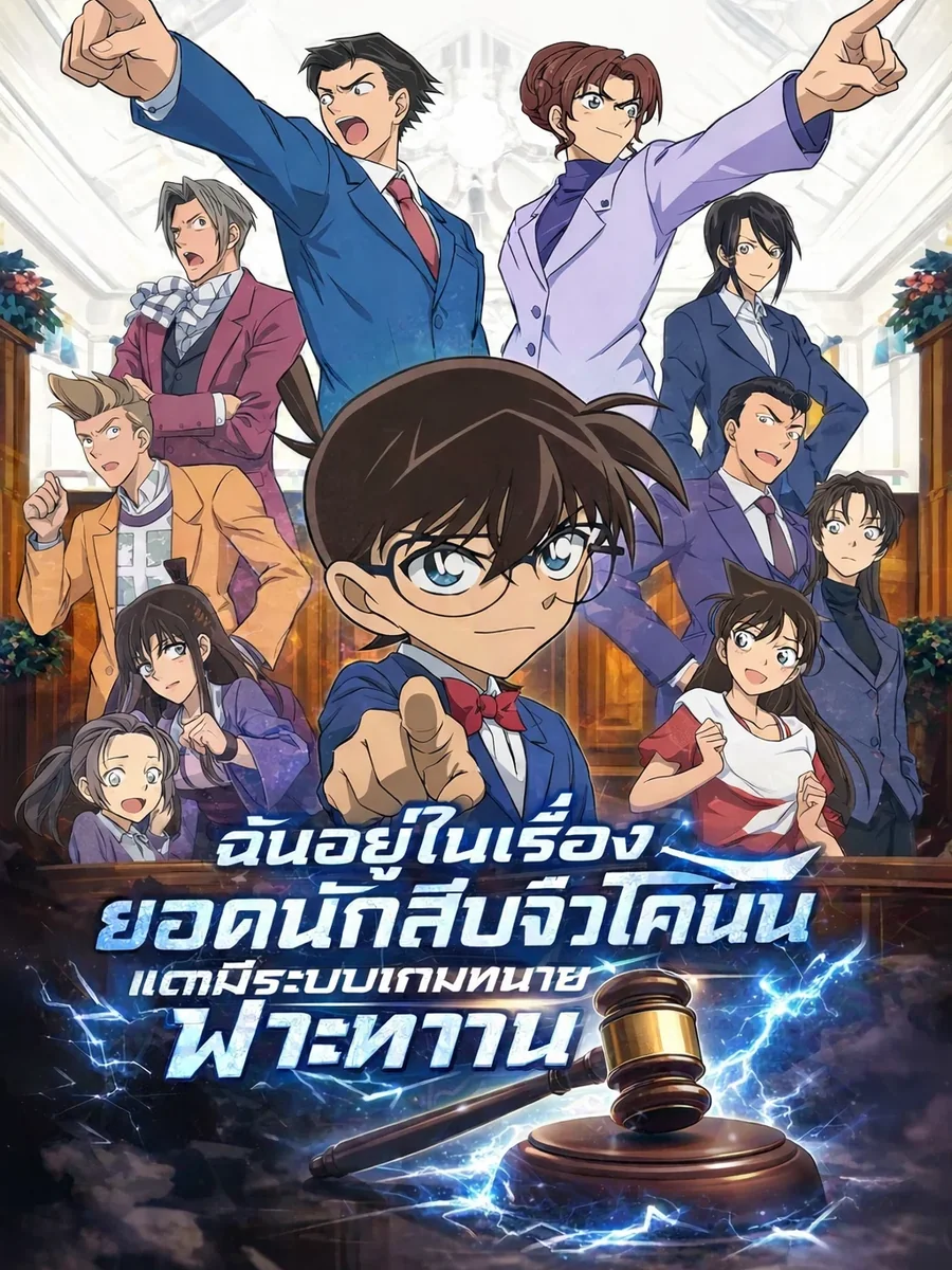 ฉันอยู่ในเรื่องยอดนักสืบจิ๋วโคนัน แต่มีระบบเกมทนายฟ้าประทาน