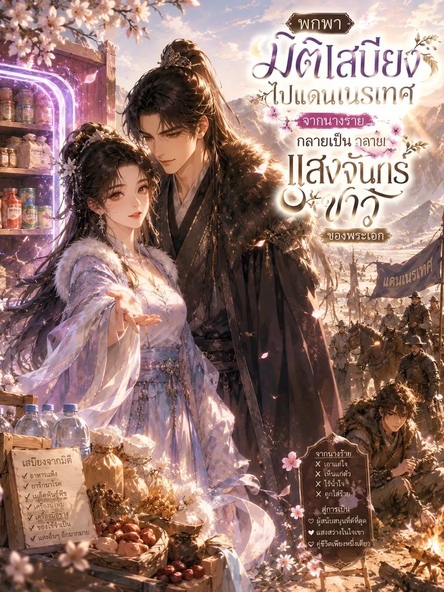 พกพามิติเสบียงไปแดนเนรเทศ จากนางร้ายกลายเป็นแสงจันทร์ขาวของพระเอก