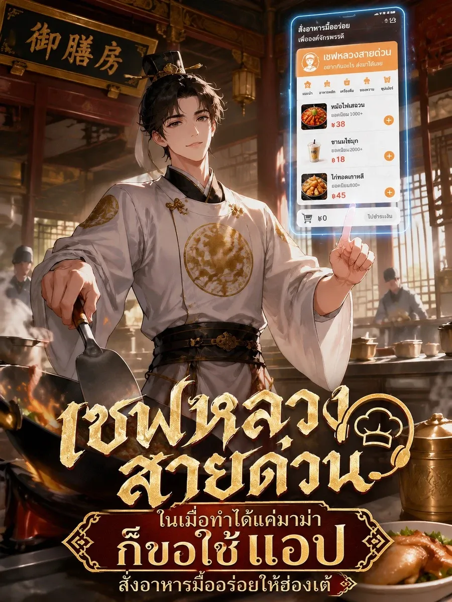 เชฟหลวงสายด่วน ในเมื่อทำได้แค่มาม่า ก็ขอใช้แอป สั่งอาหารมื้ออร่อยให้ฮ่องเต้แล้วกัน