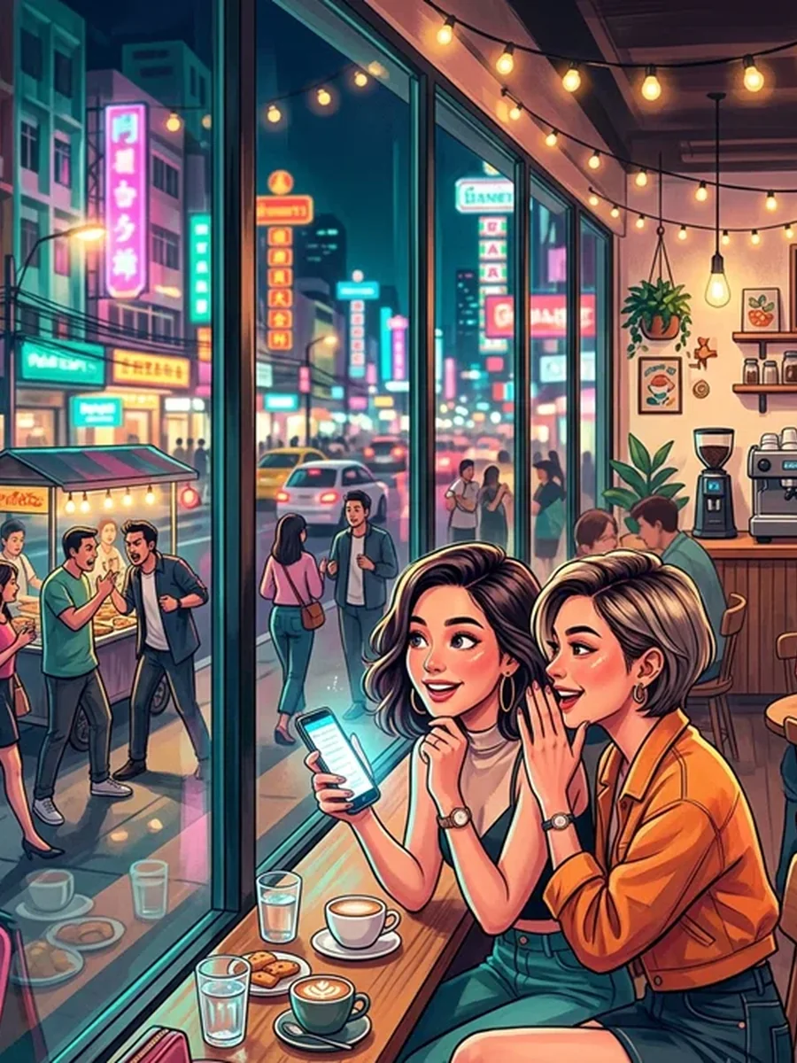 นั่งชมเรื่องสนุกและเสพข่าวซุบซิบ