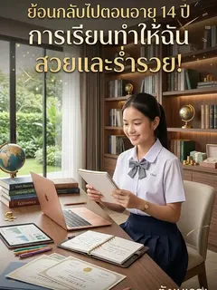 ย้อนกลับไปตอนอายุ สิบสี่ ปี การเรียนทำให้ฉันสวยและร่ำรวย