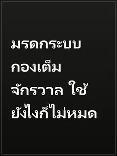 มรดกระบบกองเต็มจักรวาล ใช้ยังไงก็ไม่หมด