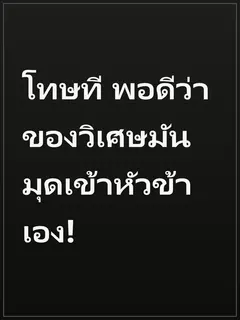 โทษที พอดีว่าของวิเศษมันมุดเข้าหัวข้าเอง!