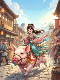 ลือสนั่นเมือง พระชายาขี่หมูหนีอีกแล้ว