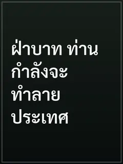 ฝ่าบาท ท่านกำลังจะทำลายประเทศ