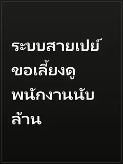 ระบบสายเปย์ ขอเลี้ยงดูพนักงานนับล้าน