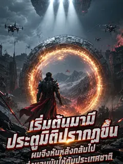 เริ่มต้นมามีประตูมิติปรากฏขึ้น ผมจึงหันหลังกลับไปและส่งมอบมันให้กับประเทศชาติ