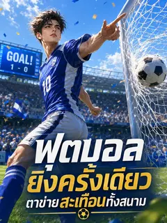 ฟุตบอล ยิงครั้งเดียว ตาข่ายสะเทือนทั้งสนาม