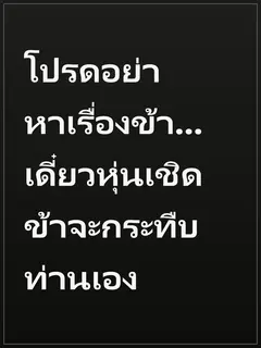 โปรดอย่าหาเรื่องข้า... เดี๋ยวหุ่นเชิดข้าจะกระทืบท่านเอง