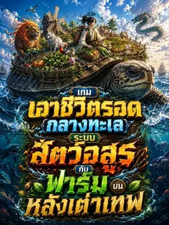 เกมเอาชีวิตรอดกลางทะเล ระบบสัตว์อสูรกับฟาร์มบนหลังเต่าเทพ