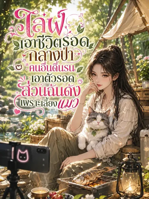 ไลฟ์เอาชีวิตรอดกลางป่า คนอื่นดิ้นรนเอาตัวรอด ส่วนฉันดังเพราะเลี้ยงแมว