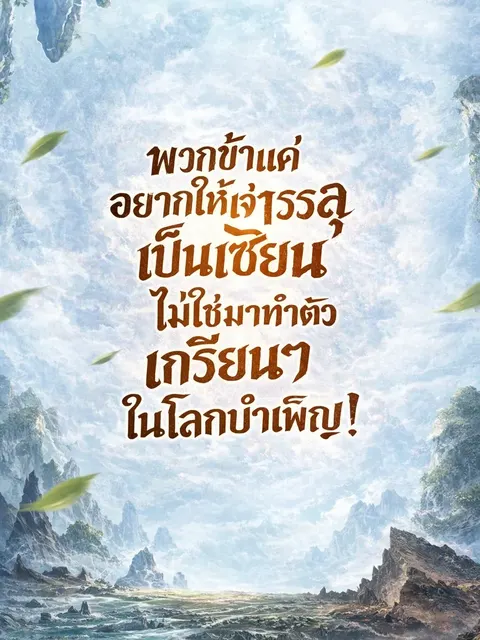 พวกข้าแค่อยากให้เจ้าบรรลุเป็นเซียน ไม่ใช่มาทำตัวเกรียนๆ ในโลกบำเพ็ญ!